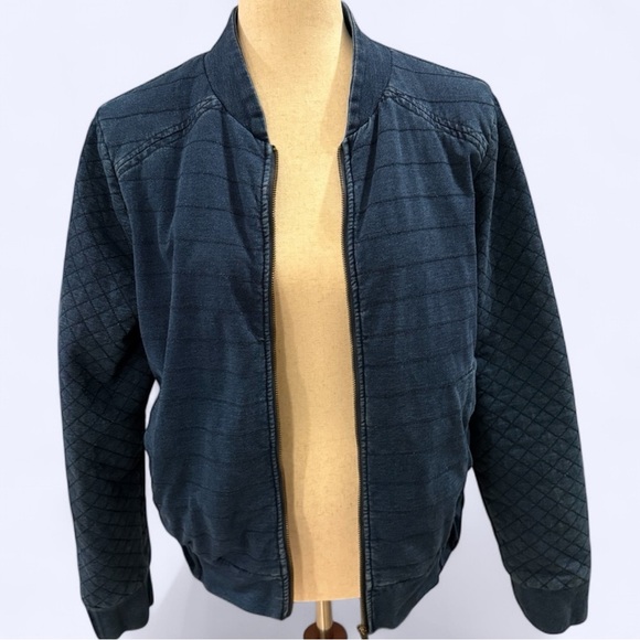 CONTEXT / LORD & TAYLOR | Navy Quilted Jacket Large Vintage - Picture 3 of 4